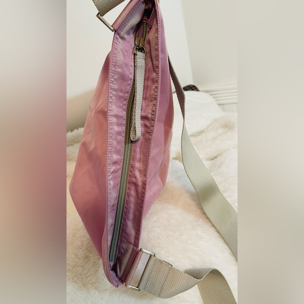 Prada Authentic Dusty Lilac Nylon Crossbody Bag with Adjustable Strap - Picture 5 of 15